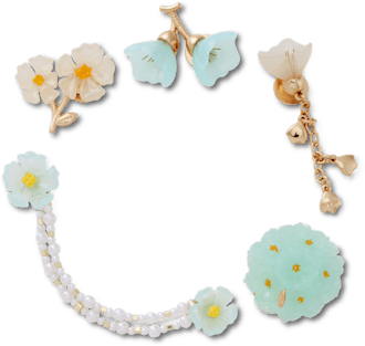 Neu Blau Dainty Floral 5er-Pack