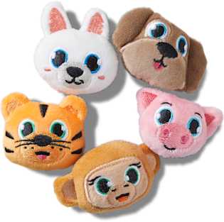 Fuzzy Animal 5er-Pack