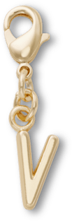 Gold Letter V Anhänger