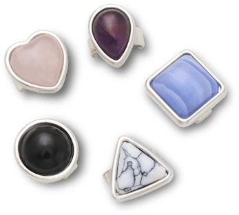 Sandale C Anhänger Gem Shapes 5er-Pack