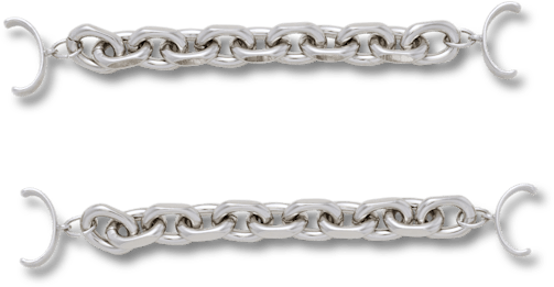 Silber Sandale Kette 2er-Pack