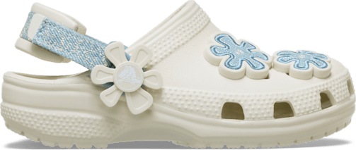 Kleinkind Classic Denim Blume verstellbar Backstrap Clog