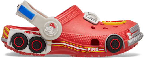 Kleinkind Classic IAM Fire Truck Lights Backstrap Clog