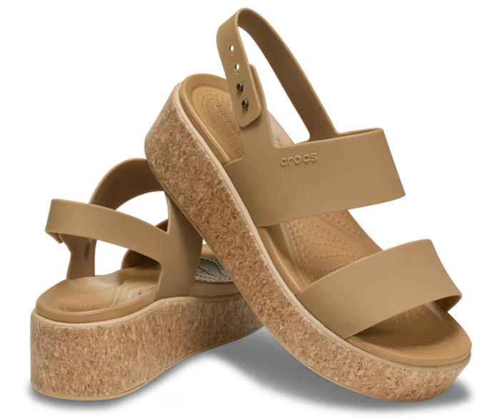 Brooklyn Low Wedge Cork Sandale