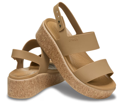 Brooklyn Low Wedge Cork Sandale