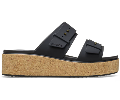 Brooklyn Schnalle Low Wedge Cork Sandale