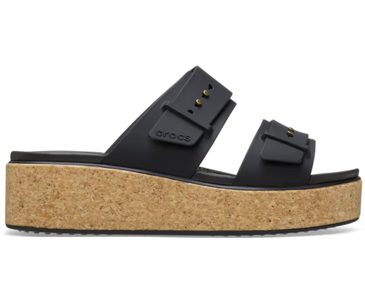 Brooklyn Schnalle Low Wedge Cork Sandale
