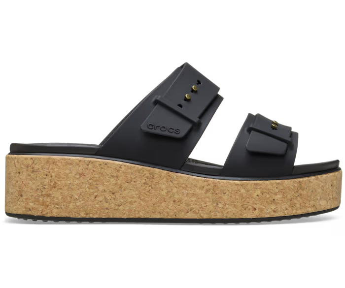 Brooklyn Schnalle Low Wedge Cork Sandale