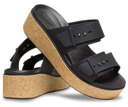 Brooklyn Schnalle Low Wedge Cork Sandale
