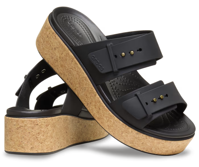Brooklyn Schnalle Low Wedge Cork Sandale