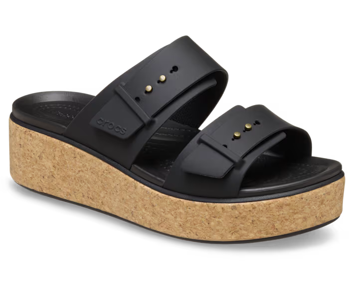 Brooklyn Schnalle Low Wedge Cork Sandale