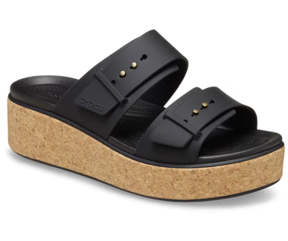 Brooklyn Schnalle Low Wedge Cork Sandale