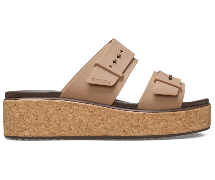 Brooklyn Schnalle Low Wedge Cork Sandale