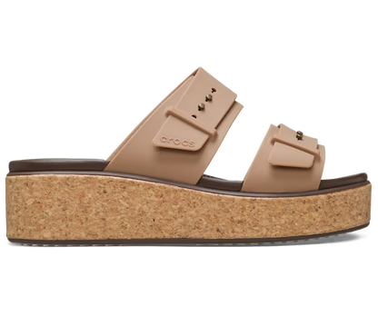 Brooklyn Schnalle Low Wedge Cork Sandale