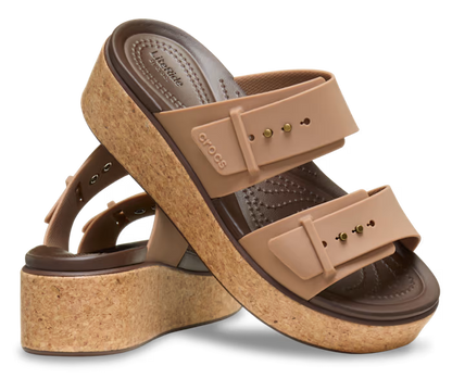 Brooklyn Schnalle Low Wedge Cork Sandale