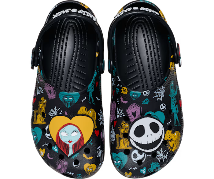 Disney Tim Burton's The Nightmare Before Christmas Jack and Sally Classic Clog