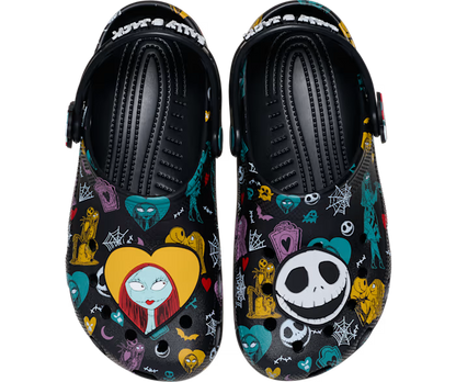 Disney Tim Burton's The Nightmare Before Christmas Jack and Sally Classic Clog