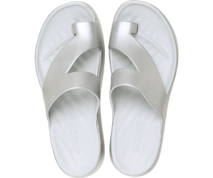 Getaway Platform Toe Loop Metallic Sandale
