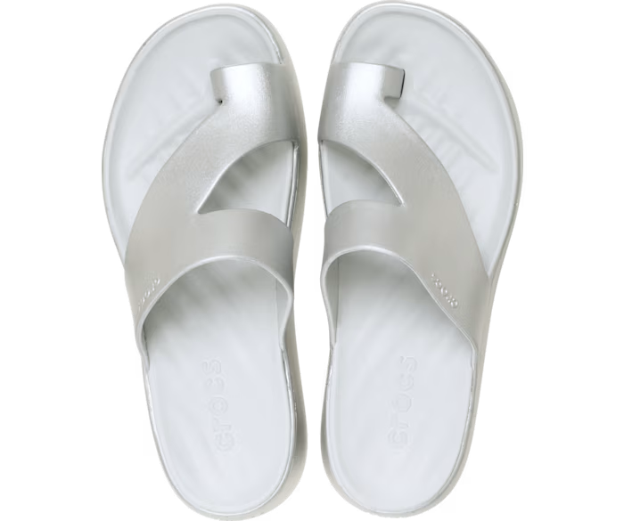 Getaway Platform Toe Loop Metallic Sandale