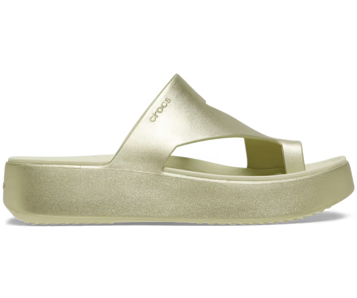 Getaway Platform Toe Loop Metallic Sandale