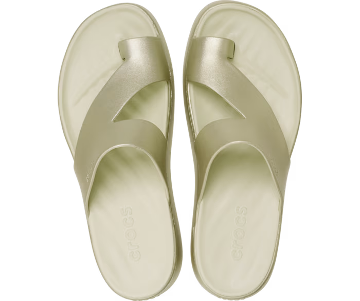 Getaway Platform Toe Loop Metallic Sandale
