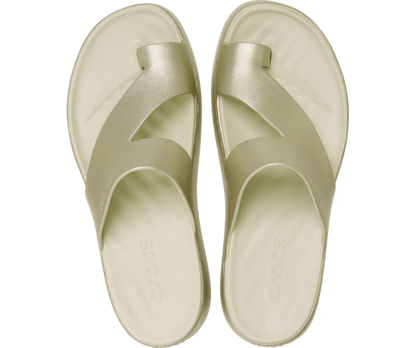 Getaway Platform Toe Loop Metallic Sandale