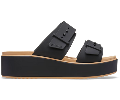 Brooklyn Schnalle Low Wedge Matte Wrap Sandale