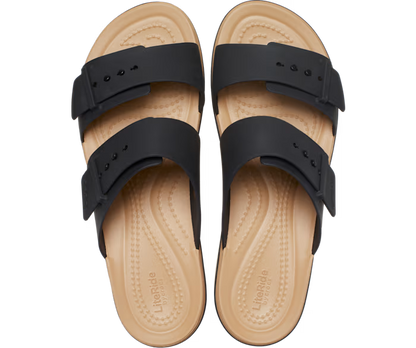 Brooklyn Schnalle Low Wedge Matte Wrap Sandale