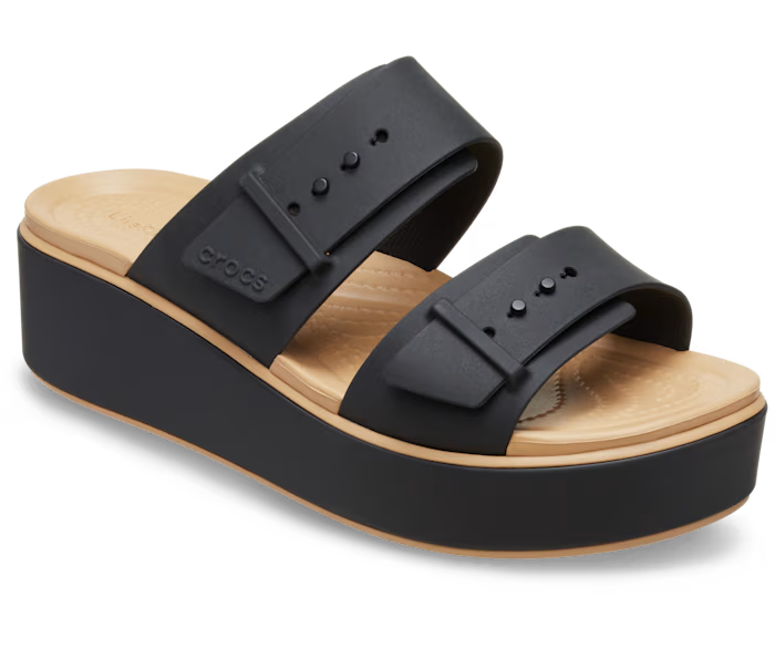 Brooklyn Schnalle Low Wedge Matte Wrap Sandale