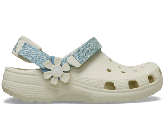 Kinder’ Classic Denim Blume verstellbar Backstrap Clog