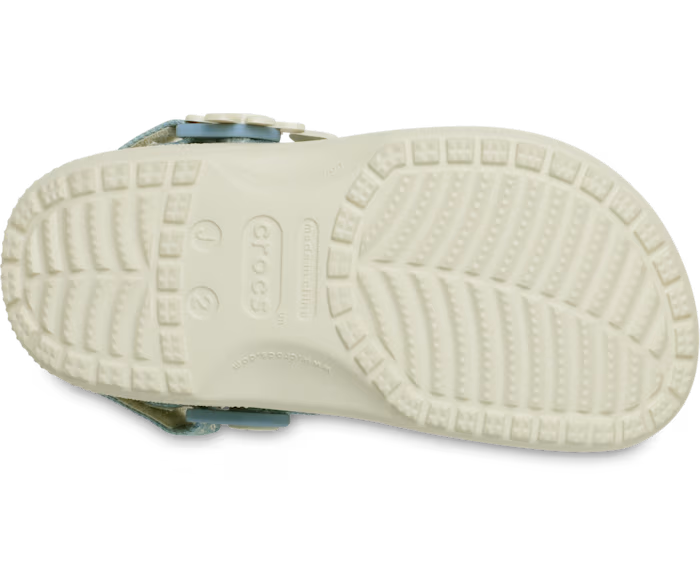 Kinder’ Classic Denim Blume verstellbar Backstrap Clog