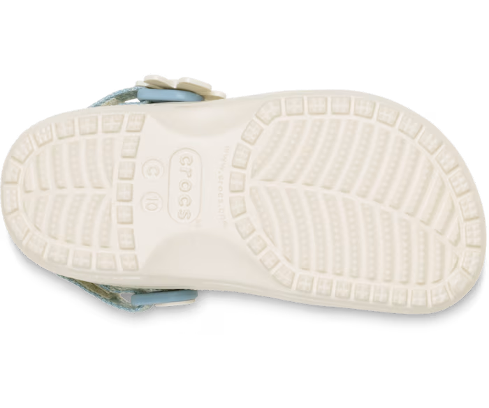 Kleinkind Classic Denim Blume verstellbar Backstrap Clog