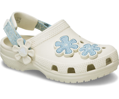 Kleinkind Classic Denim Blume verstellbar Backstrap Clog