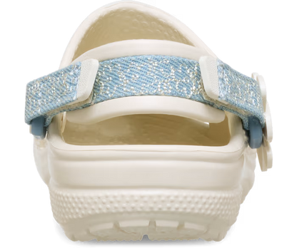 Kleinkind Classic Denim Blume verstellbar Backstrap Clog