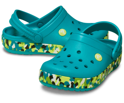 Kinder Crocband Glow Confetti Band Clog