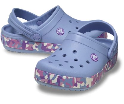 Kinder Crocband Glow Confetti Band Clog