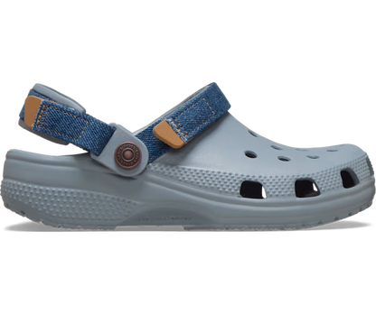 Kinder Classic Denim verstellbar Backstrap Clog
