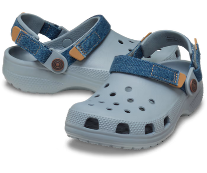 Kinder Classic Denim verstellbar Backstrap Clog
