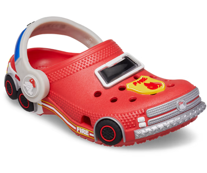 Kleinkind Classic IAM Fire Truck Lights Backstrap Clog