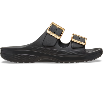 Damen Metallic Schnalle Saturday Sandale