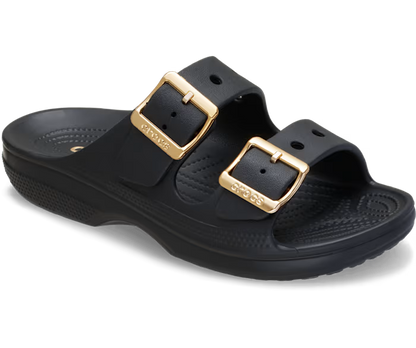 Damen Metallic Schnalle Saturday Sandale