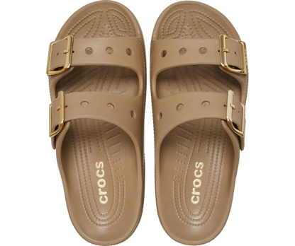 Damen Metallic Schnalle Saturday Sandale
