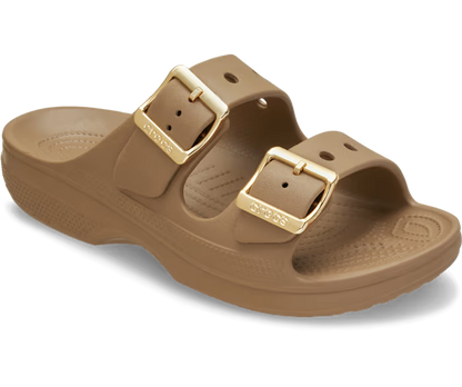 Damen Metallic Schnalle Saturday Sandale