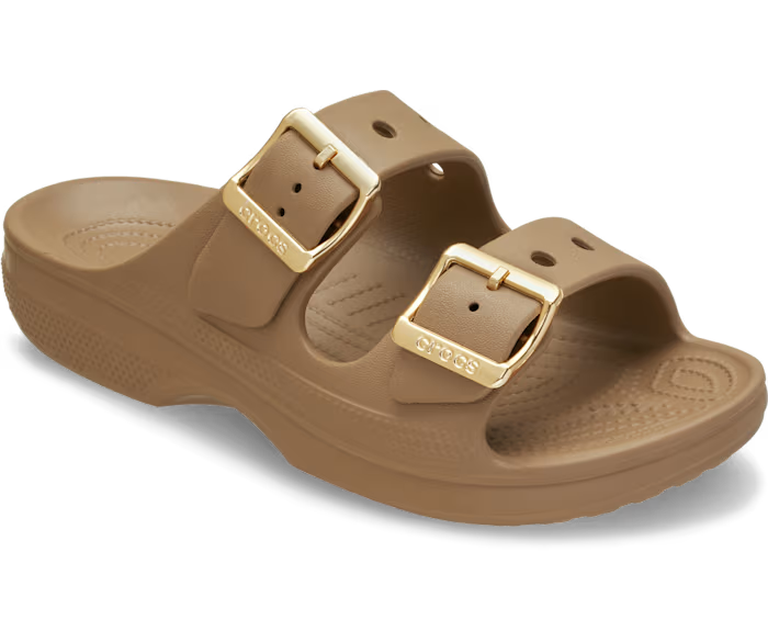 Damen Metallic Schnalle Saturday Sandale