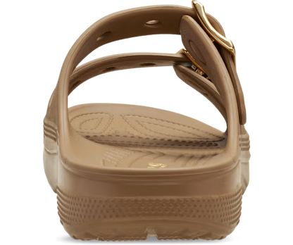 Damen Metallic Schnalle Saturday Sandale