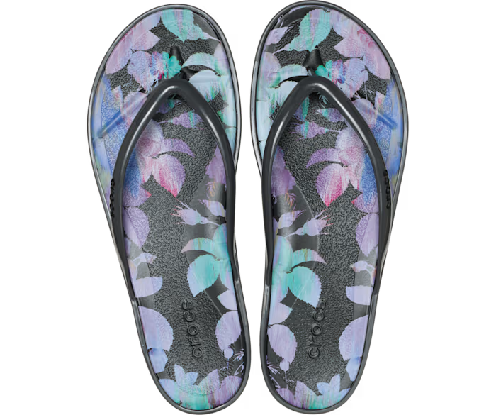 Miami Round Toe Dark Floral Zehentrenner