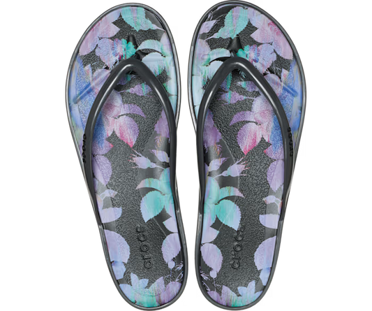Miami Round Toe Dark Floral Zehentrenner