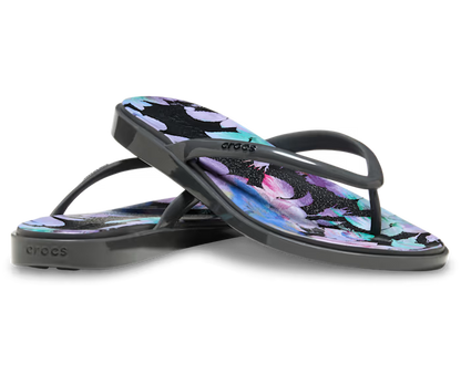 Miami Round Toe Dark Floral Zehentrenner