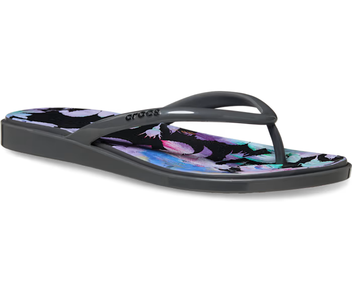 Miami Round Toe Dark Floral Zehentrenner