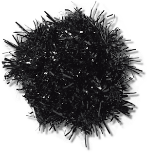 Schwarz Lametta Pom